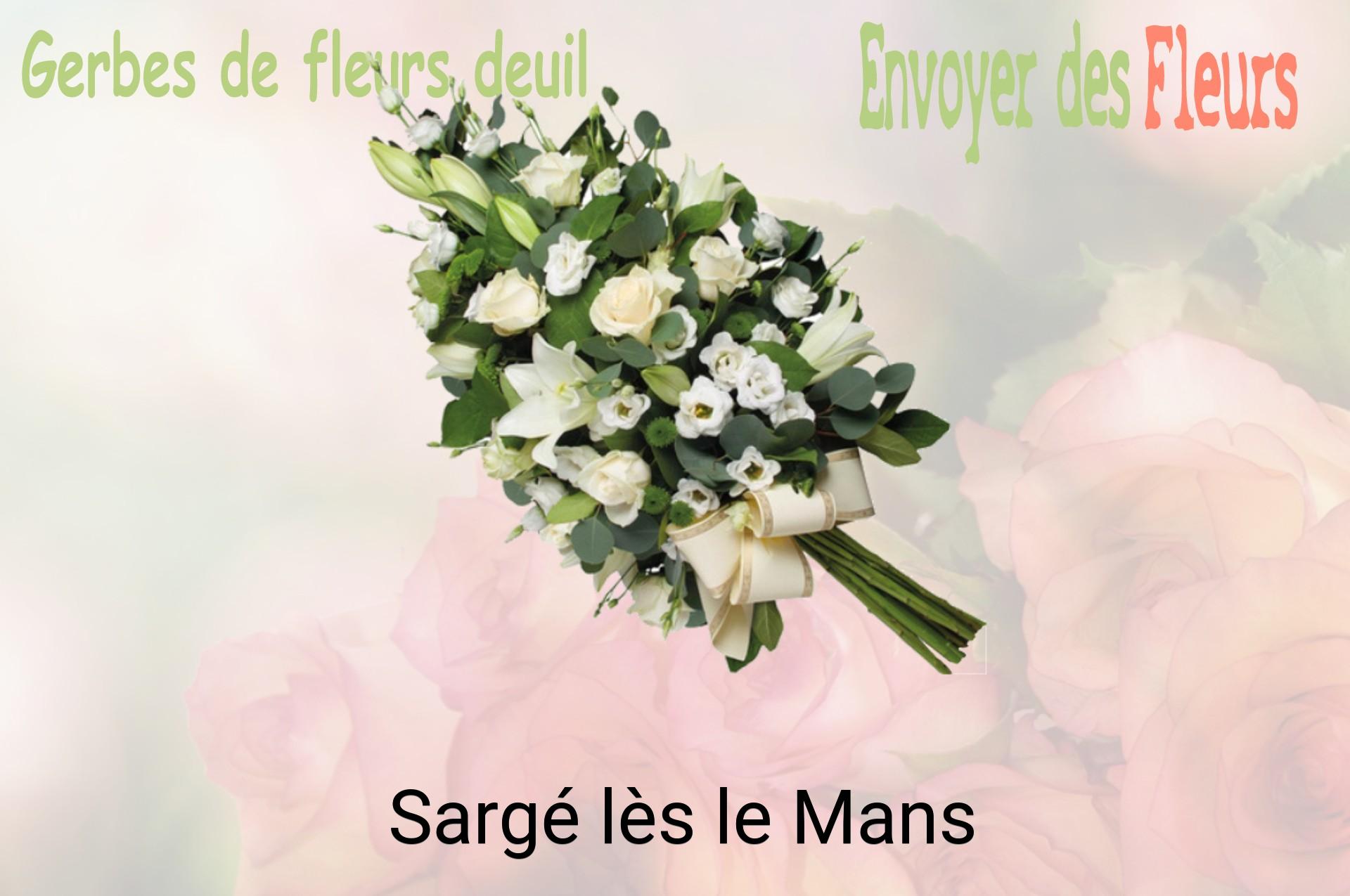 Gerbe de fleurs de deuil livrée à Sargé-lès-le-Mans